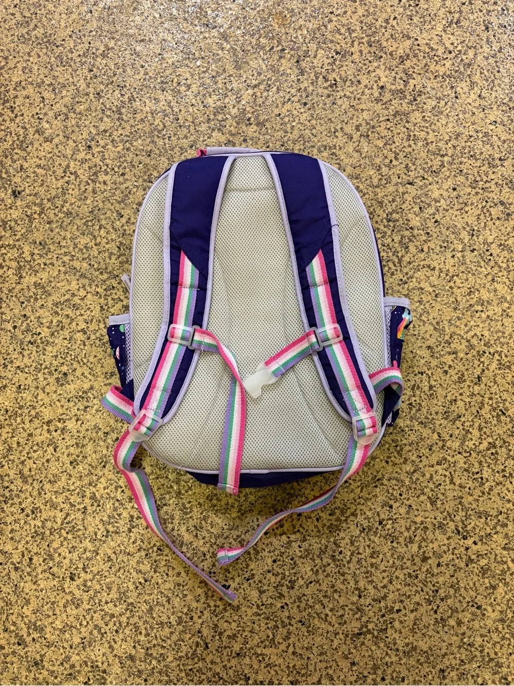 Pottery Barn Kids Space Backpack with Rainbow Straps
